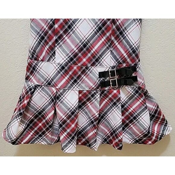 Girls Sz 5 Sleeveless Plaid Lined Pleats Flare Knee Length Dress CHILDRENS PLACE - Picture 3 of 4